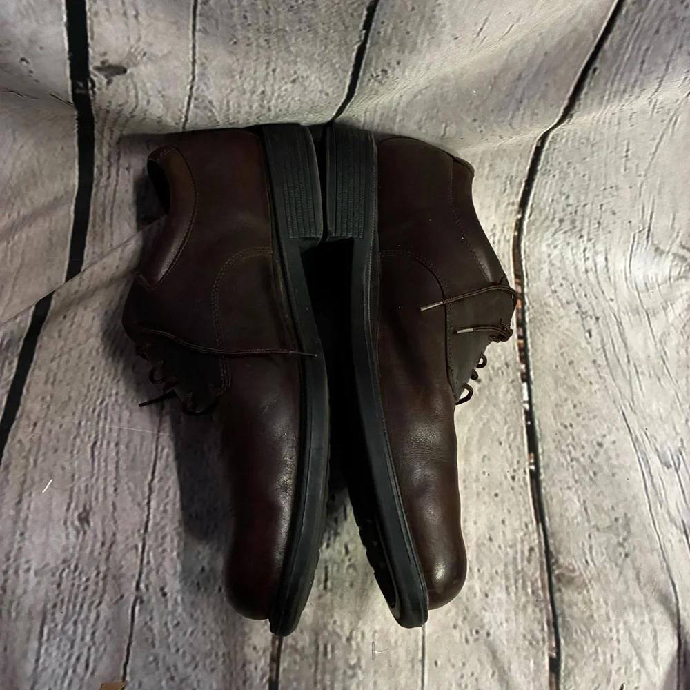 Rockport Men's Margin Plain Toe‎ Dark Brown Leather Lace Up Oxford Shoes Size 12